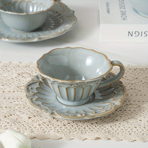 Elegant LaceEdged Ceramic Dinnerware Set  Versatile  Durable