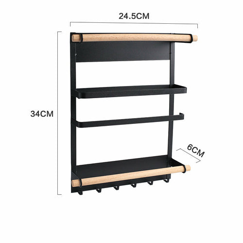 Magnetic Adsorption Refrigerator Side Rack Wall-mounted