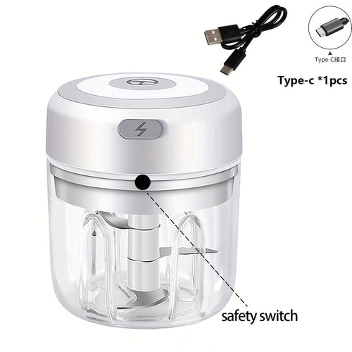 Compact Electric Garlic Crusher  USB Meat Grinder 100250Ml