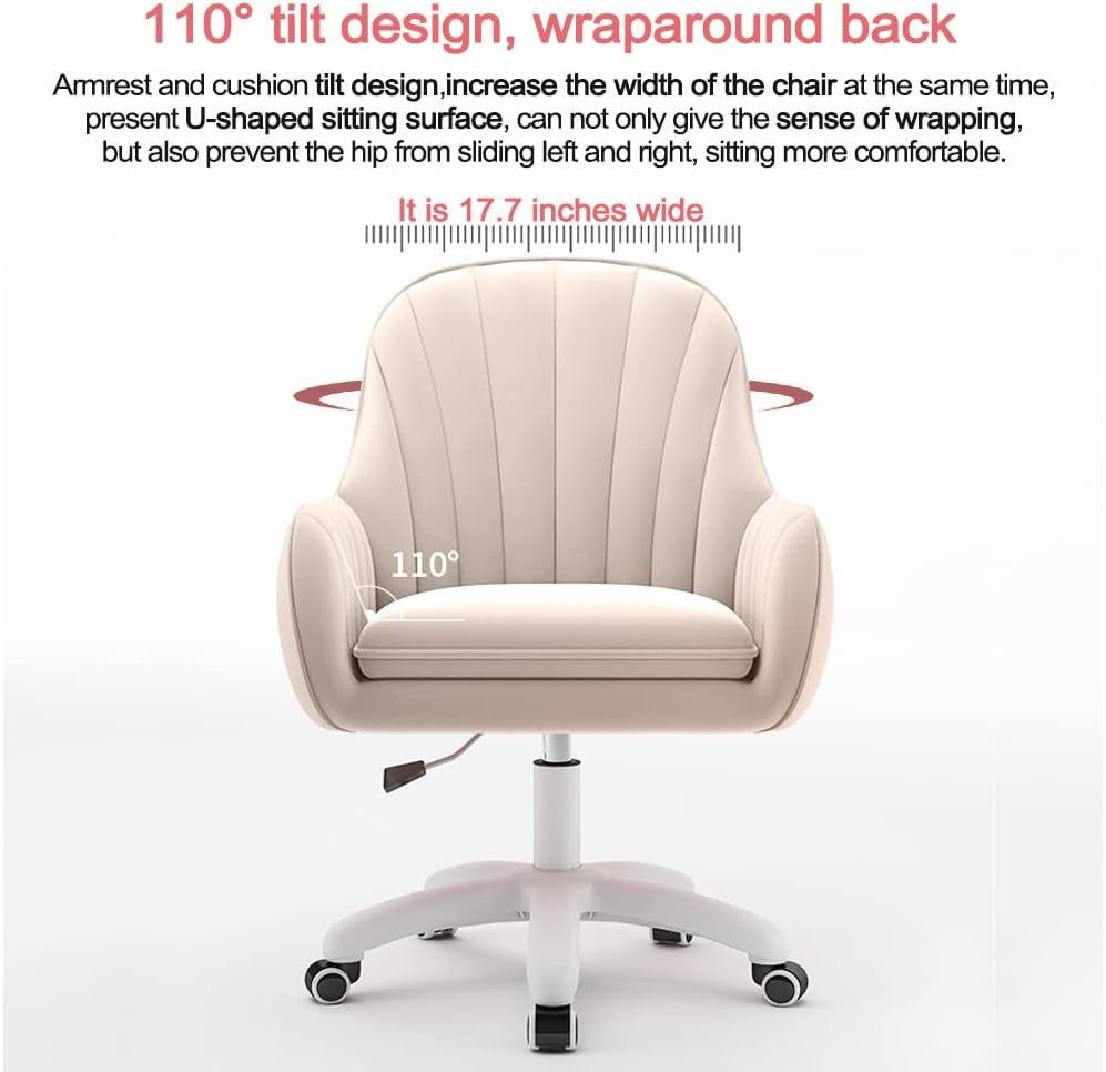 Home Office Chair Computer Chair with Mid-Back Upholstered Modern