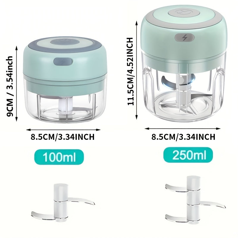 Compact Electric Garlic Crusher  USB Meat Grinder 100250Ml