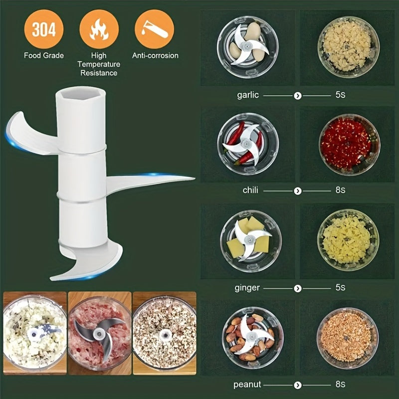 Compact Electric Garlic Crusher  USB Meat Grinder 100250Ml