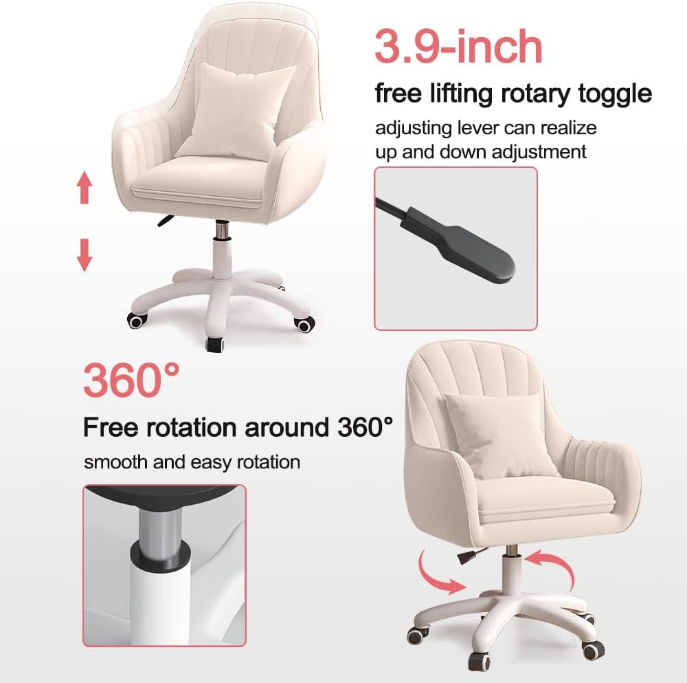 Home Office Chair Computer Chair with Mid-Back Upholstered Modern