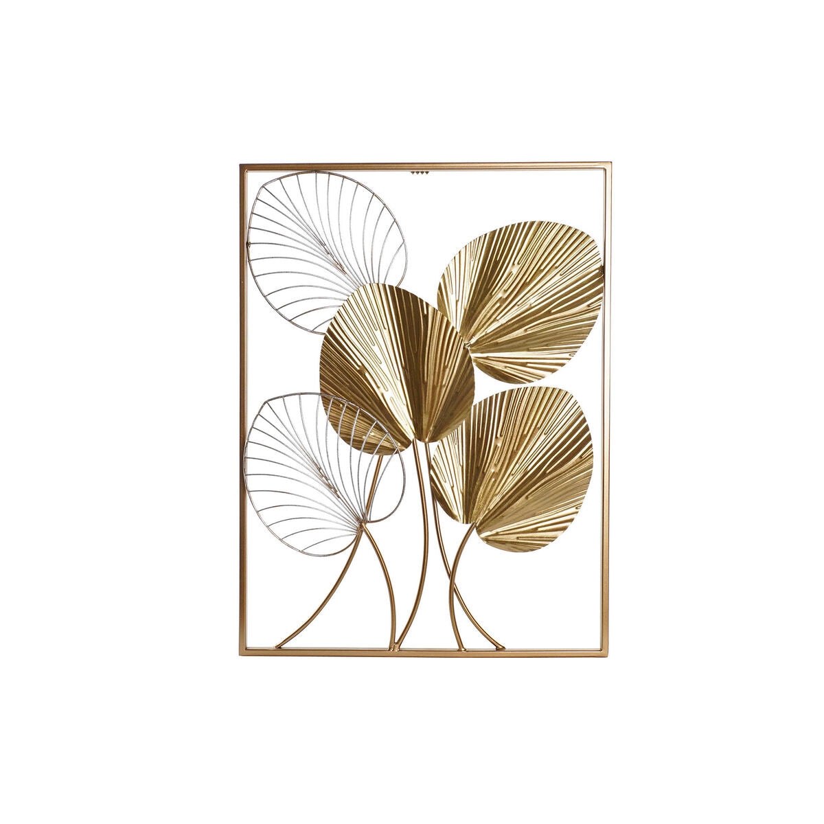 Wall Decoration DKD Home Decor 50,5 x 2 x 67,5 cm Golden Leaf of a