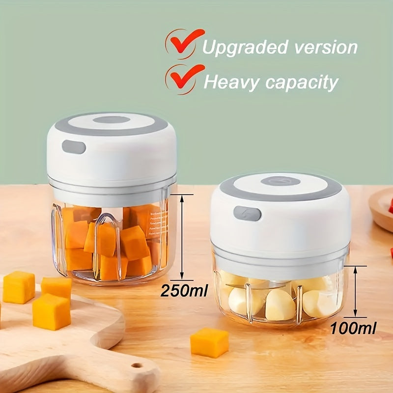 Compact Electric Garlic Crusher  USB Meat Grinder 100250Ml