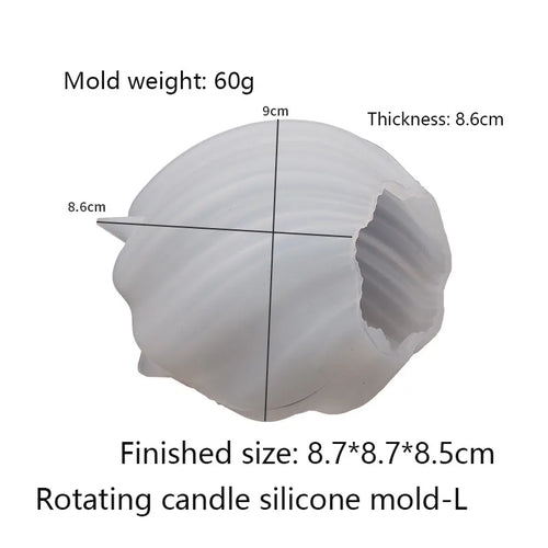 3D Rotating Pillar Candle Silicone Mold Geometric Wave Candle Wax