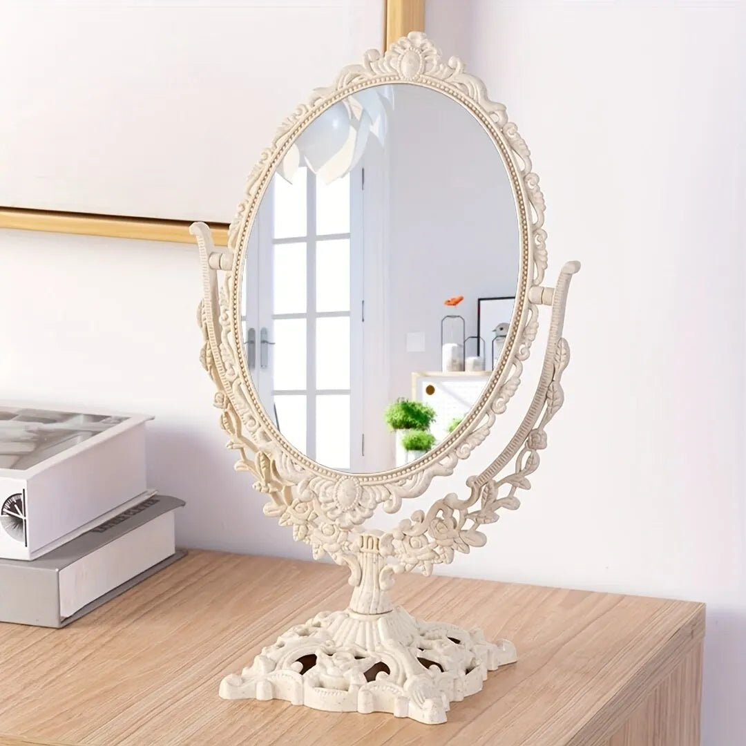 Vintage Makeup Mirror European Desktop Makeup Mirror Double Sided