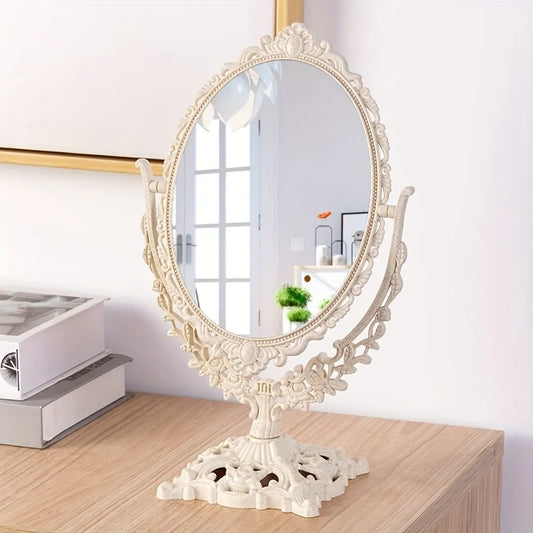 Vintage Makeup Mirror European Desktop Makeup Mirror Double Sided