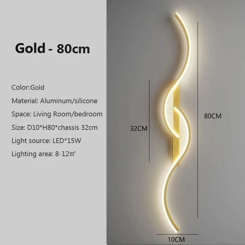 Modern LED Wall Lamp Minimalist Led Light Bedroom Bedside Long Strip