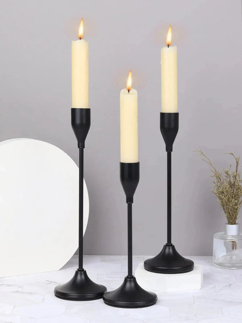 3Pcs/Set European Style Metal Candle Holders Candlestick Fashion