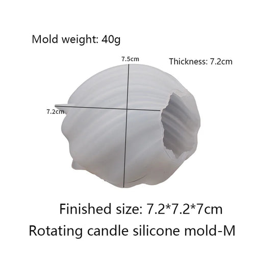 3D Rotating Pillar Candle Silicone Mold Geometric Wave Candle Wax