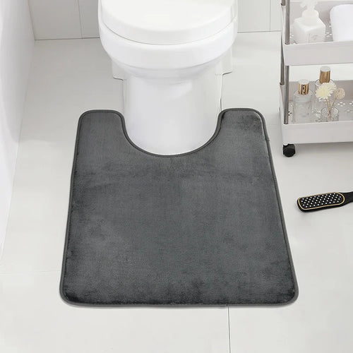 U-SHAPE Bathroom Floor Mat Toilet Mat Anti-slip Bathroom Mat Absorbent