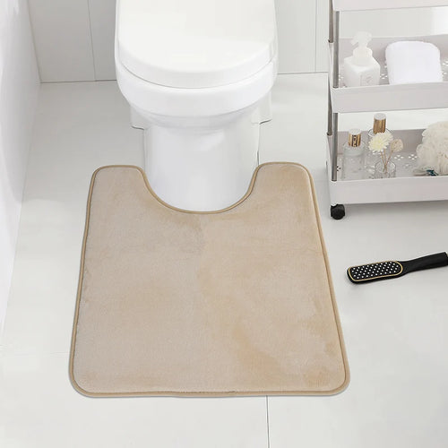 U-SHAPE Bathroom Floor Mat Toilet Mat Anti-slip Bathroom Mat Absorbent