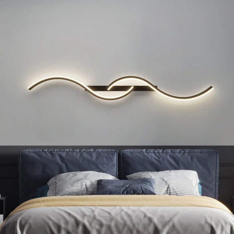 Modern LED Wall Lamp Minimalist Led Light Bedroom Bedside Long Strip