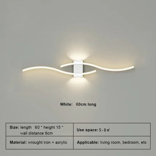 Moder LED Wall Lamp Long Strip Wall Lamps TV Background Decorative