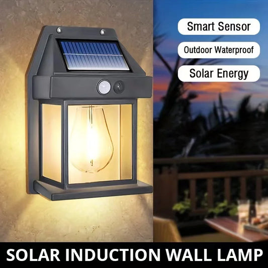 Outdoor Solar Tungsten Wall Light with Motion Sensor IP65 Waterproof