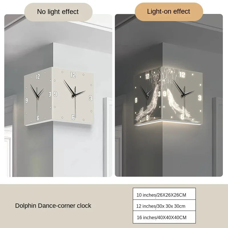 Modern LED Minimalist Clock Wall Lamp Home Decoration Corridor Corner