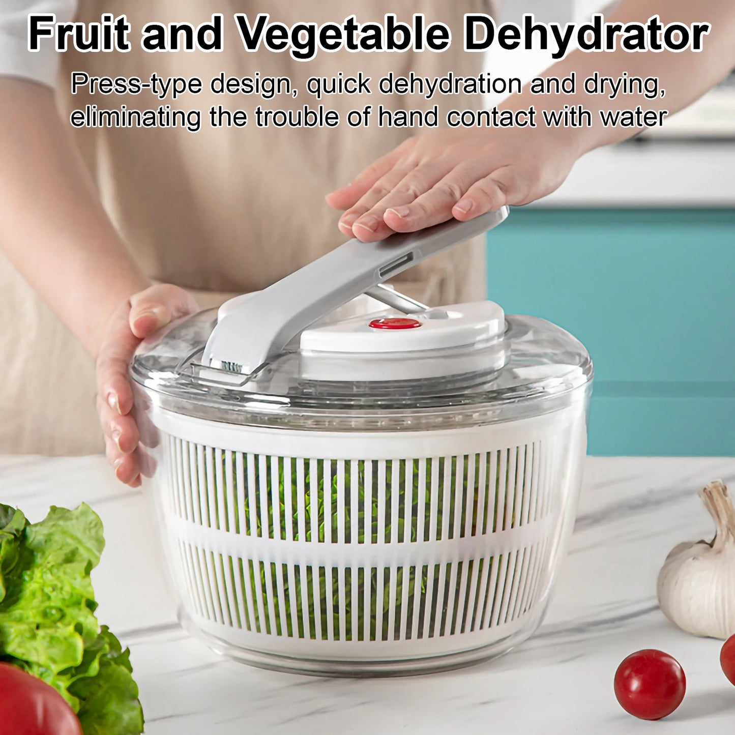 Manual Pressing Fruit and Vegetable Salad Dehydrator Multi-Functional