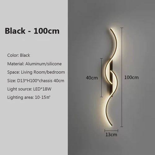 Modern LED Wall Lamp Minimalist Led Light Bedroom Bedside Long Strip