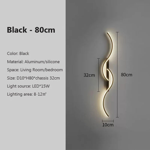 Modern LED Wall Lamp Minimalist Led Light Bedroom Bedside Long Strip