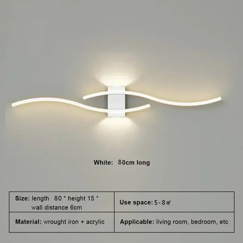 Moder LED Wall Lamp Long Strip Wall Lamps TV Background Decorative