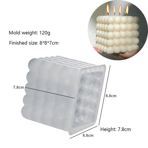 3D Rotating Pillar Candle Silicone Mold Geometric Wave Candle Wax