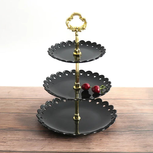 3-Tier Cupcake Stand Fruit Plate Holder Desserts Snack Candy Buffet