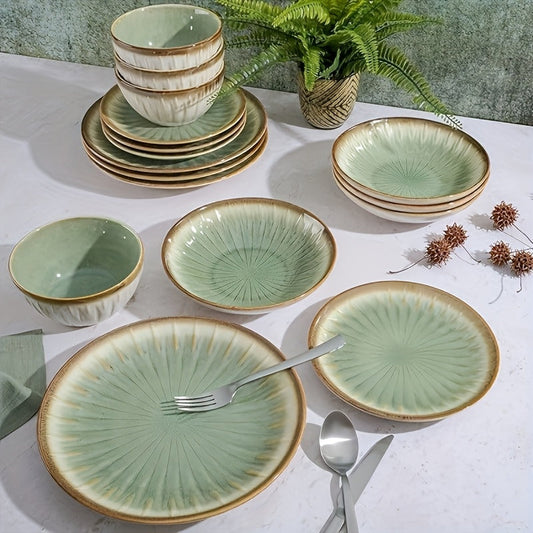 Elegant Nordic Ceramic Plates  Premium Vintage Dinnerware Set