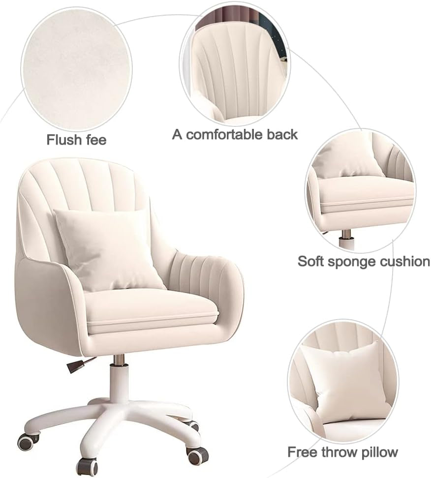 Home Office Chair Computer Chair with Mid-Back Upholstered Modern