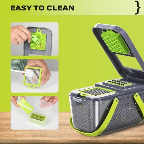 Miibox Vegetable Chopper with Container 22-in-1 Veggie Choppers