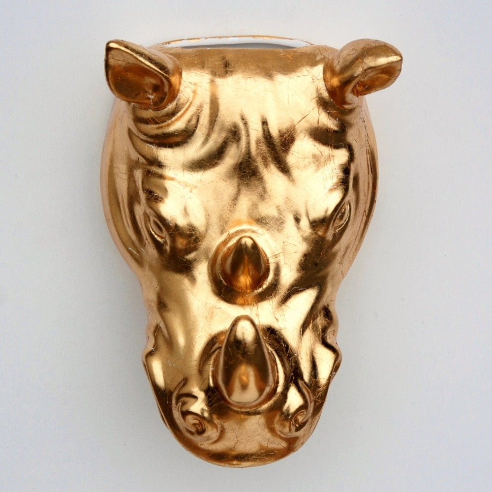 RHINO Gold Gilded Indoor/Outdoor Wall Planter